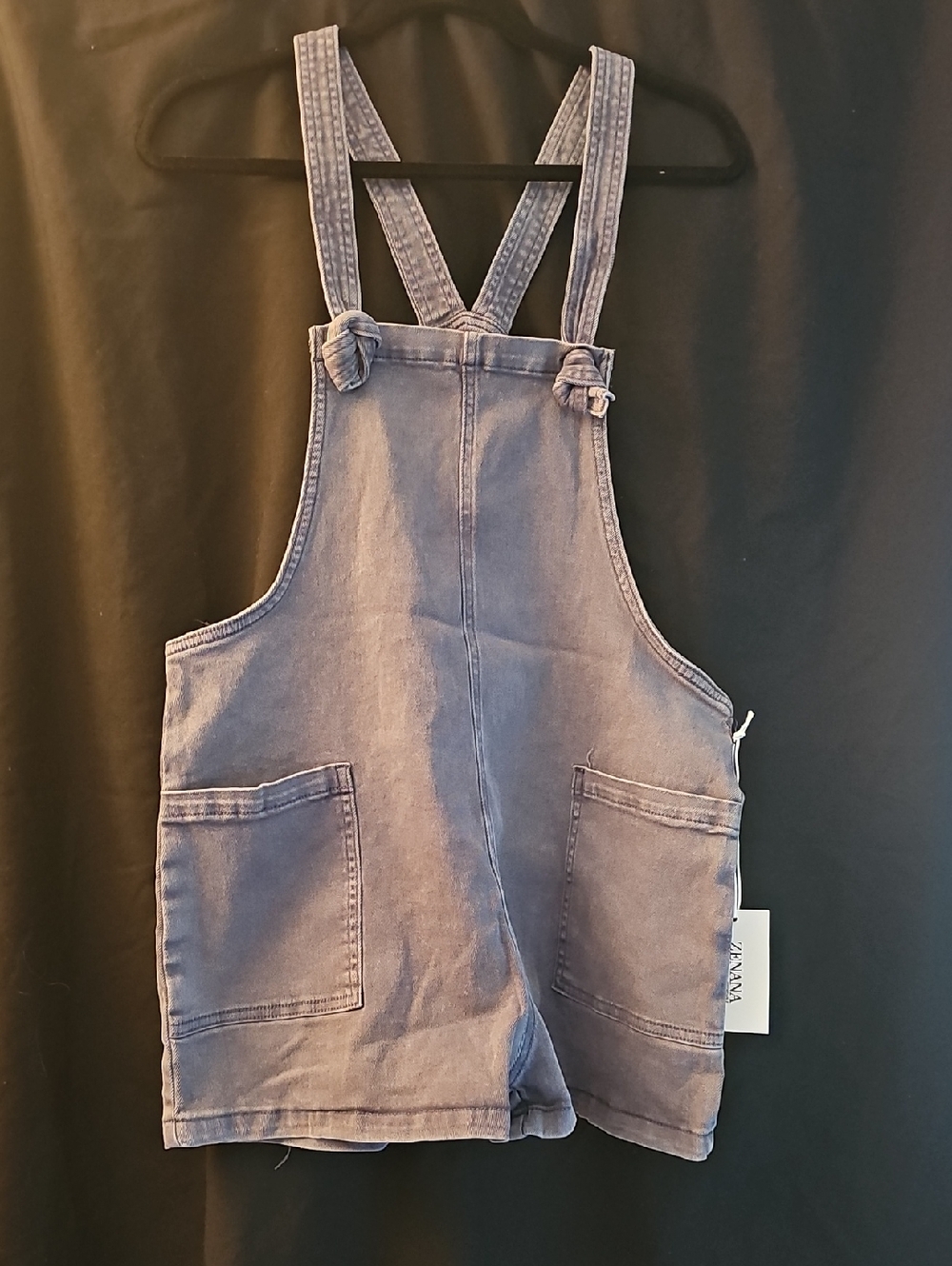 Zenana Outfitters Blue Denim Short Overalls